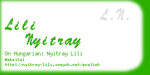 lili nyitray business card